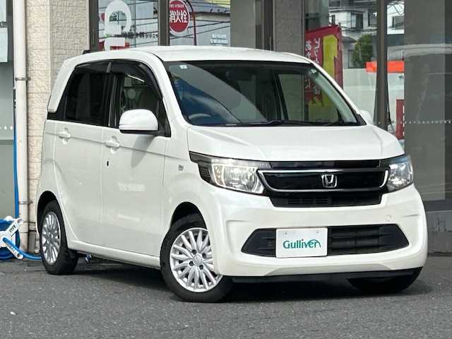 ホンダ Ｎ ＷＧＮ G 宮城県 2015(平27)年 4.8万km プレミアムホワイトパール 純正ナビ(iPod/SD/BT/FM/AM/TV/CD/DVD/USB)/バックカメラ/横滑り防止装置/アイドリングストップ/純正フロアマット/スタッドレスタイヤ社外AW（155/65R14）/保証書/記録簿