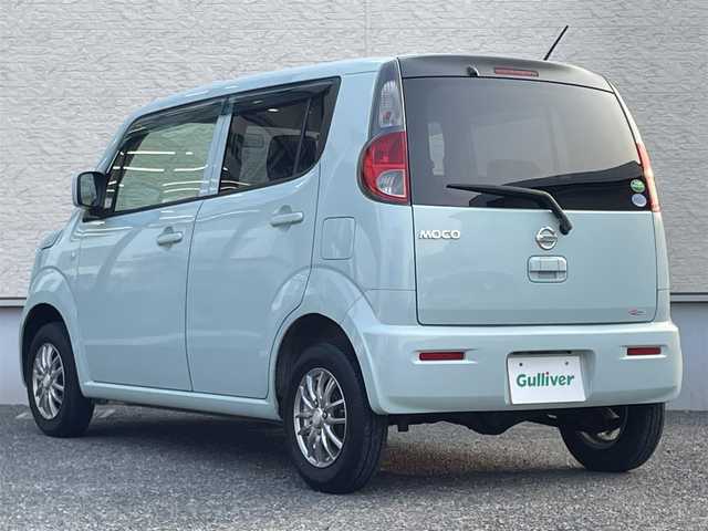 日産 モコ S FOUR 大阪府 2012(平24)年 10.5万km アロマティックアクア 純正SDナビ（MP311D-A）/CD/DVD/AM/FM/BT/シートヒーター/純正フロアマット/フロントフォグランプ/ドアバイザー/リモコンキー/電格ミラー/社外アルミ（LEBEN）