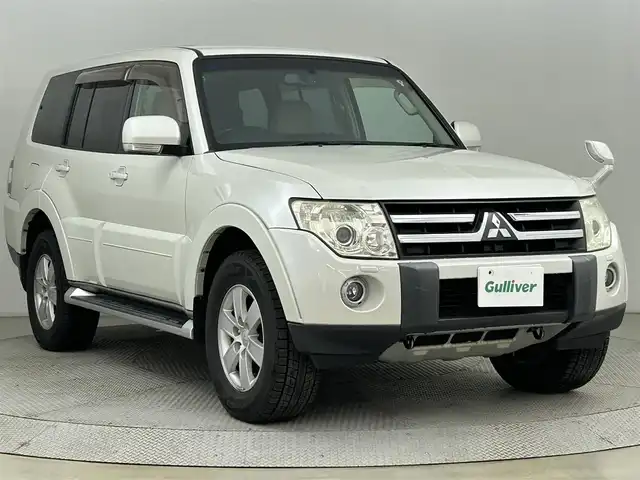 三菱 パジェロ ロング エクシード 岩手県 2008(平20)年 8.9万km ウォームホワイトパール 4WD/サンルーフ/社外ナビ/→フルセグTV/Bluetooth/CD/AUX/バックカメラ/リアヒーター/ETC/MTモード付/センターデフロック/背面タイヤ/オートライト/HIDヘッドライト/フォグライト/〇パワーステアリング/〇純正フロアマット/〇ドアバイザー/〇ウインカーミラー/取扱説明書
