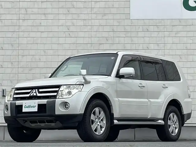 三菱 パジェロ ロング エクシード 岩手県 2008(平20)年 8.9万km ウォームホワイトパール 4WD/サンルーフ/社外ナビ/→フルセグTV/Bluetooth/CD/AUX/バックカメラ/クルーズコントロール/リアヒーター/ETC/MTモード付/センターデフロック/背面タイヤ/オートライト/HIDヘッドライト/フォグライト/〇パワーステアリング/〇純正フロアマット/〇ドアバイザー/〇ウインカーミラー/取扱説明書