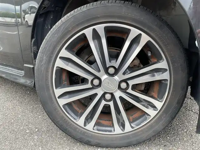 ダイハツ タント カスタム RS SA 静岡県 2014(平26)年 7.9万km ブラックマイカメタリック ワンオーナー/純正SDナビ・フルセグTV/DVD/CD/USB/SD/Bluetooth/バックカメラ/両側パワースライド/スマートアシスト（衝突回避支援システム）/・低速域衝突回避支援ブレーキ機能/・誤発進抑制制御機能/・先行車発進お知らせ機能/・VSC/・TRC/純正エアロ/純正15インチAW/LEDライト/スマートキー/スペアキー/プッシュスタート/新車時保証書/取扱説明書