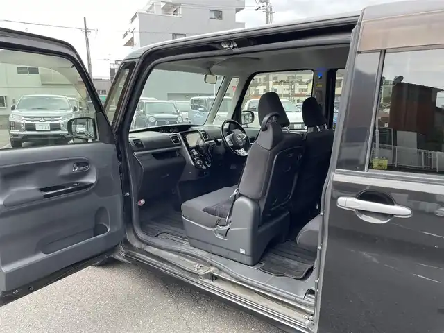 ダイハツ タント カスタム RS SA 静岡県 2014(平26)年 7.9万km ブラックマイカメタリック ワンオーナー/純正SDナビ・フルセグTV/DVD/CD/USB/SD/Bluetooth/バックカメラ/両側パワースライド/スマートアシスト（衝突回避支援システム）/・低速域衝突回避支援ブレーキ機能/・誤発進抑制制御機能/・先行車発進お知らせ機能/・VSC/・TRC/純正エアロ/純正15インチAW/LEDライト/スマートキー/スペアキー/プッシュスタート/新車時保証書/取扱説明書