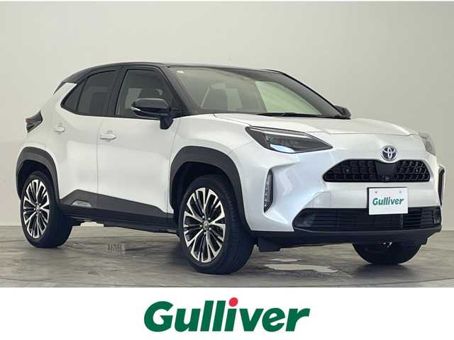 トヨタ ヤリスクロス ハイブリッド Z 滋賀県 2023(令5)年 4.6万km ブラックマイカ/プラチナホワイトパールマイカ 純正8型ナビ付ディスプレイオーディオ/Bluetooth/USB//全方位カメラ/ハーフレザーシート/パワーシート/シートヒーター/LEDヘッドライト/オートマチックハイビーム/追従付クルーズコントロール/ステアリングヒーター/電動パーキング/オートホールド/BSM/純正18AW/ETC