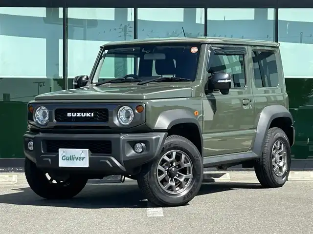 スズキ ジムニー シエラ JC 和歌山県 2019(平31)年 4.7万km ジャングルグリーン 5MT/社外8インチナビ/フルセグTV/衝突軽減ブレーキ/クルーズコントロール/純正フロアマット/純正アルミホイール/LEDヘッドライト/オートライト