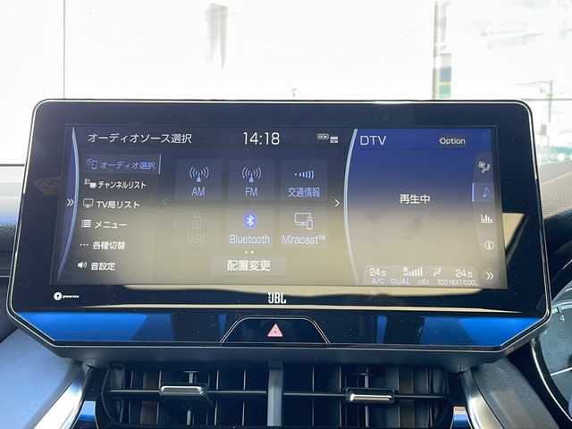 トヨタ ハリアー 静岡県 2020(令2)年 4.5万km ホワイトパールクリスタルシャイン 純正ナビ/ラジオ/USB/Bluetooth/AUX/Miracast/フルセグ/主要装備/・全方位カメラ　/・レーダークルーズコントロール　/・ＢＳＭ　/・サンルーフ　/・オートハイビーム　/・ヘッドアップディスプレイ　/・テレスコピック　/・ＥＴＣ２．０　/・デジタルインナーミラー　/・ＳＯＳコール　/・コーナーセンサー/・調光パノラマルーフ/・オートホールド/・JBLスピーカー/・プッシュスタート/・ヒーデッドドアミラー/・衝突軽減システム/・純正フロアマット/・純正LEDライト/・パワーバックドア