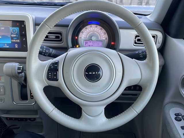 スズキ ラパン X 山口県 2022(令4)年 3.7万km ピュアホワイトP ワンオーナー/純正ディスプレイオーディオ/・Bluetooth接続オーディオ/・USB接続/・Apple CarPlay/・Android　Auto/バックカメラ/ETC/スズキセーフティサポート/・デュアルセンサーブレーキサポート/・誤発進抑制制御/・車線逸脱警報/・ふらつき警報機能/・先行車発進お知らせ機能/・後退時ブレーキサポート/・後方誤発進抑制制御/・リヤパーキングセンサー/純正LEDヘッドライト/オートライト/プッシュスタート/スマートキー/スペアキー有/取扱説明書/保証書