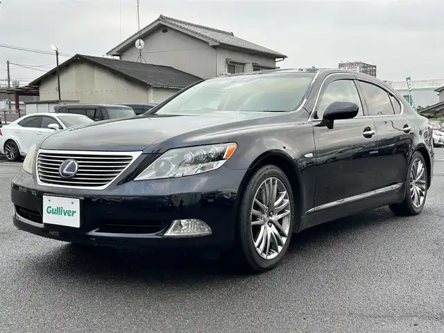 レクサス ＬＳ 600h バージョンU Iパック 広島県 2007(平19)年 9.9万km ブラックオパールマイカ ワンオーナー/純正HDDナビ/（フルセグTV/CD/MD/DVD）/バックカメラ/フリップダウンモニター/マークレビンソン/クルーズコントロール（追従走行・有り）/サンルーフ/電動サンシェード/シートヒーター・エアシート（全席）/イージードアクローザー/ドアバイザー/プッシュスタート/パワーバックドア/LEDヘッドライト/ビルドインETC