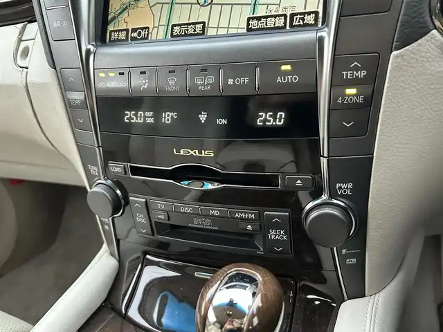 レクサス ＬＳ 600h バージョンU Iパック 広島県 2007(平19)年 9.9万km ブラックオパールマイカ ワンオーナー/純正HDDナビ/（フルセグTV/CD/MD/DVD）/バックカメラ/フリップダウンモニター/マークレビンソン/クルーズコントロール（追従走行・有り）/サンルーフ/電動サンシェード/シートヒーター・エアシート（全席）/イージードアクローザー/ドアバイザー/プッシュスタート/パワーバックドア/LEDヘッドライト/ビルドインETC