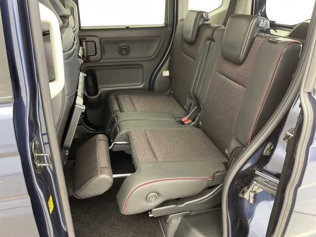 スズキ スペーシア カスタム HYBRID XS 新潟県 2024(令6)年 3.2万km インディゴブルーメタリック ワンオーナー/KENWOODメモリナビ【MDV-D711】/　フルセグTV/Bluetooth/CD/DVD/USB/衝突被害軽減ブレーキ/レーンキープアシスト/レーダークルーズコントロール/ハーフレザーシート/前席シートヒーター/両側パワースライドドア/前後ドライブレコーダー/バックモニター/ビルトインETC/前後コーナーセンサー/オートマチックハイビーム/LEDヘッドライト/オートライト/アイドリングストップ/ステアリングヒーター/レザーステアリング/ステアリングスイッチ