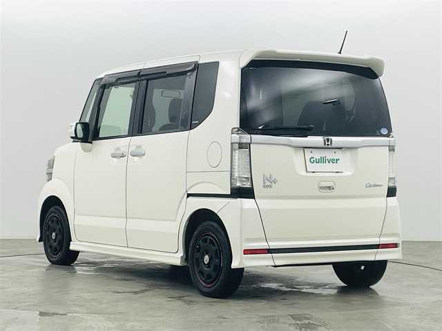 ホンダ Ｎ ＢＯＸ ＋ カスタム G ターボパッケージ 福島県 2012(平24)年 8.5万km プレミアムホワイトパール 社外メモリーナビゲーション/【AM/FM/CD/DVD/Bluetooth/ワンセグTV】/・バックカメラ/・前後ドライブレコーダー/・ETC/クルーズコントロール/両側パワースライドドア/革巻きステアリング/・ステアリングスイッチ/・チルトステアリング/・パドルシフト/ＨＩＤヘッドライト/・オートライト/・フロントフォグライト/純正フロアマット/ドアバイザー/電動格納ウィンカーミラー/取扱説明書/・保証書