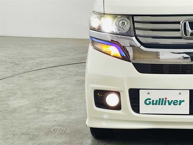 ホンダ Ｎ ＢＯＸ ＋ カスタム G ターボパッケージ 福島県 2012(平24)年 8.5万km プレミアムホワイトパール 社外メモリーナビゲーション/【AM/FM/CD/DVD/Bluetooth/ワンセグTV】/・バックカメラ/・前後ドライブレコーダー/・ETC/クルーズコントロール/両側パワースライドドア/革巻きステアリング/・ステアリングスイッチ/・チルトステアリング/・パドルシフト/ＨＩＤヘッドライト/・オートライト/・フロントフォグライト/純正フロアマット/ドアバイザー/電動格納ウィンカーミラー/取扱説明書/・保証書