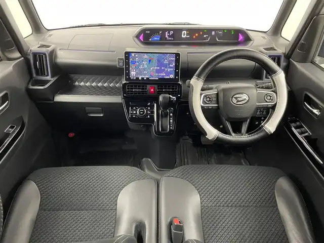 ダイハツ タント カスタム RS 埼玉県 2021(令3)年 2.1万km シャイニングホワイトパール 純正9インチSDナビ/DTV/DVD/CD/BT/SD/USB/HDMI/iPod/スマートアシスト/アダプティブクルーズコントロール/レーンキープアシスト/コーナーセンサー/ハーフレザーシート/前席シートヒーター/両側パワースライドドア/バックカメラ/オートライト/ドライブレコーダー前方/ビルトインETC/ドアバイザー/プッシュスタート/スマートキー