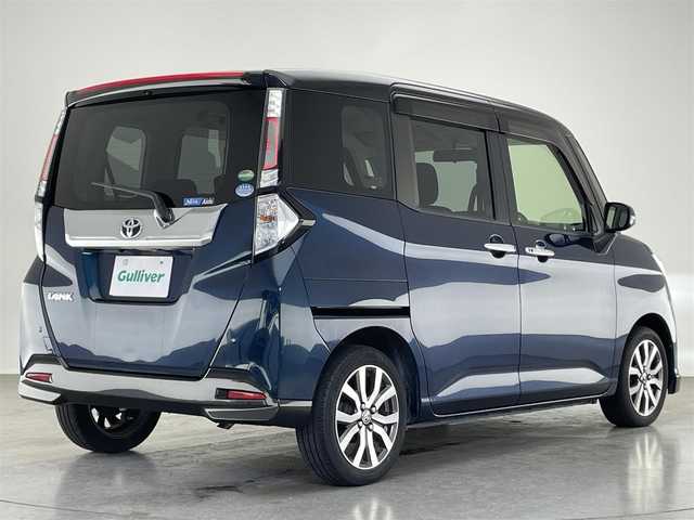 トヨタ タンク カスタムG－T 愛知県 2017(平29)年 3.5万km ブラックマイカメタリック/レーザーブルークリスタルシャイン 2トーン 純正９型ナビ　地デジＴＶ　Ｂｌｕｅｔｏｏｔｈ　バックカメラ　両側パワースライドドア　スマアシII　衝突軽減　クルコン　ＬＥＤオートライト　フォグランプ　ＥＴＣ　アイドリングストップ　リアシェード　禁煙車