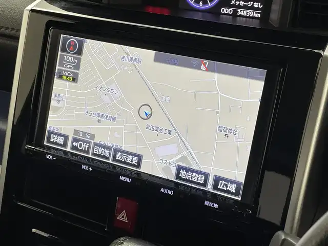 トヨタ タンク カスタムG－T 埼玉県 2017(平29)年 3.5万km ブラックマイカメタリック/レーザーブルークリスタルシャイン 2トーン 純正９型ナビ　バックカメラ　スマートアシスト　ビルトインＥＴＣ　衝突軽減　両側パワースライドドア　クルーズコントロール　オートライト　スマートキー　ＬＥＤライト　純正アルミホイール　地デジＴＶ