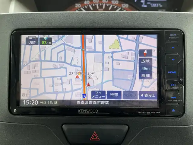 ダイハツ タント L SAⅡ 青森県 2016(平28)年 7.4万km ブラックマイカメタリック AIS評価4点/4WD/社外メモリナビ/(CD/DVD/BT)/フルセグTV/スマートアシスト２/・衝突軽減ブレーキ/・車線逸脱警報/・誤発進抑制(前後)/・先行車発進お知らせ/横滑り防止/両側スライドドア/アイドリングストップ/14インチ純正アルミホイール/ヘッドライトレベライザー/純正フロアマット/純正ドアバイザー/スペアキー/取扱説明書/保証書