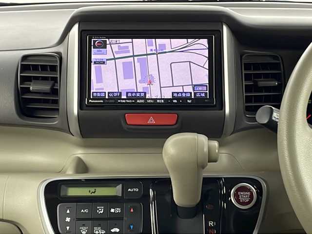 ホンダ Ｎ ＢＯＸ G Lパッケージ 新潟県 2012(平24)年 12万km プレミアムブロンズパール 4WD/社外SDナビ/(AM/FM/CD/DVD/SD/フルセグ/Bluetooth)/前後ドライブレコーダー/両側パワースライドドア/夏タイヤ積込/(145/80/R13/3mm)/横滑り防止装置/純正フロアマット/ドアバイザー/ヘッドライトレベライザー/スマートキー/ETC
