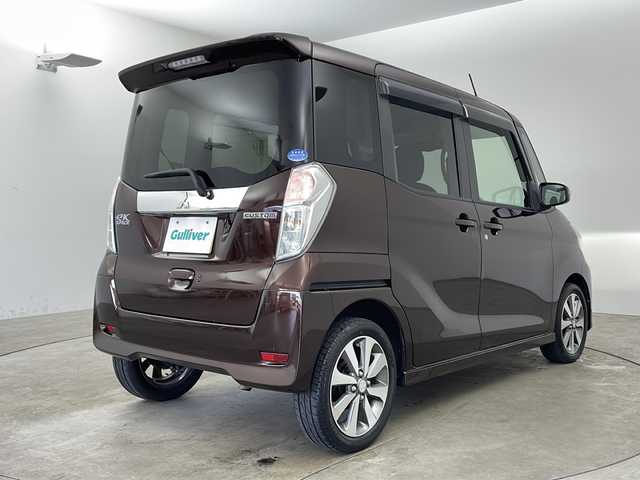 三菱 ｅＫスペース カスタムT 兵庫県 2014(平26)年 3.1万km ショコラブラウンP ・純正ナビCD&DVD&TV&SD&BT/・バックカメラ/・ETC/・両側パワースライドドア/・HIDオートライト/・フォグランプ/・純正15インチアルミホイール/・純正フロアマット/・防眩ミラー/・純正ドアバイザー/・スマートキー/・スペアキー/・プッシュスタート/・W＋サイドエアバック/・取扱説明書/・保証書