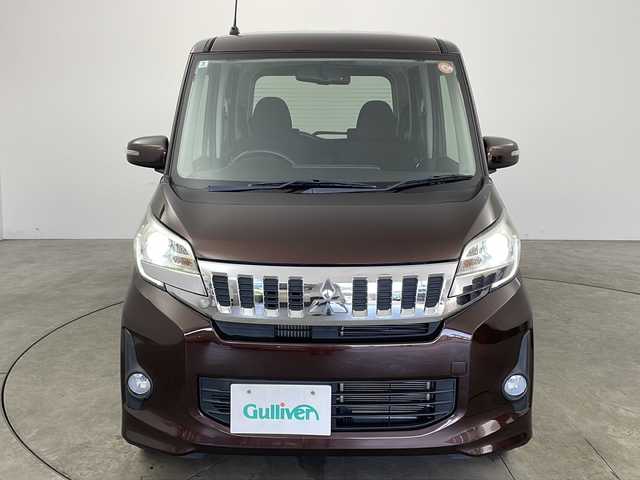 三菱 ｅＫスペース カスタムT 兵庫県 2014(平26)年 3.1万km ショコラブラウンP ・純正ナビCD&DVD&TV&SD&BT/・バックカメラ/・ETC/・両側パワースライドドア/・HIDオートライト/・フォグランプ/・純正15インチアルミホイール/・純正フロアマット/・防眩ミラー/・純正ドアバイザー/・スマートキー/・スペアキー/・プッシュスタート/・W＋サイドエアバック/・取扱説明書/・保証書