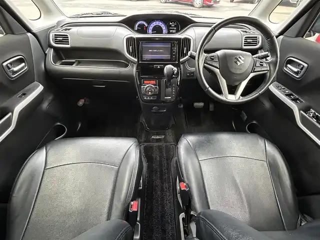 スズキ ソリオ バンディット HV MV Dカメラ ブレーキS 福島県 2016(平28)年 5.9万km スーパーブラックパール 社外ナビゲーション/【CD/DVD/SD/Bluetooth/TV】/型番：CN-RS02WD/バックカメラ/ETC/片側電動スライドドア/運転席シートヒーター/デュアルカメラブレーキサポート/車線逸脱抑制機能/車線逸脱警報機能/クルーズコントロール/ステアリングリモコン/LEDオートライト/リアドアシェード/シートバックテーブル/純正アルミ＋ノーマルタイヤセット車載/165/65R15/純正フロアマット/純正ドアバイザー