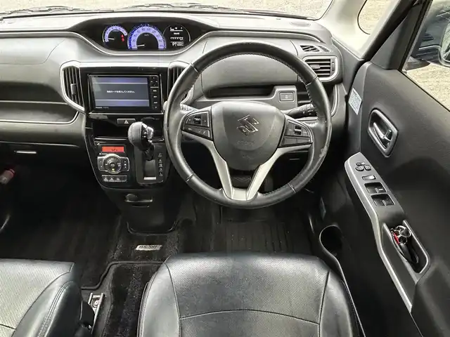 スズキ ソリオ バンディット HV MV Dカメラ ブレーキS 福島県 2016(平28)年 5.9万km スーパーブラックパール 社外ナビゲーション/【CD/DVD/SD/Bluetooth/TV】/型番：CN-RS02WD/バックカメラ/ETC/片側電動スライドドア/運転席シートヒーター/デュアルカメラブレーキサポート/車線逸脱抑制機能/車線逸脱警報機能/クルーズコントロール/ステアリングリモコン/LEDオートライト/リアドアシェード/シートバックテーブル/純正アルミ＋ノーマルタイヤセット車載/165/65R15/純正フロアマット/純正ドアバイザー