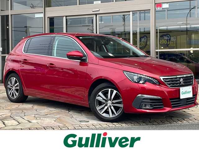 プジョー ３０８ アリュール 静岡県 2019(令1)年 3.7万km 赤 純正ナビ/・バックモニター/・Bluetooth/・USB/・iPod/主要装備/・プッシュスタート/・ETC車載器/・前後ソナー/・LEDヘッドライト/・オートライト/・純正16インチＡＷ/・純正フロアマット/・レーンキープアシスト/・アイドリングストップ