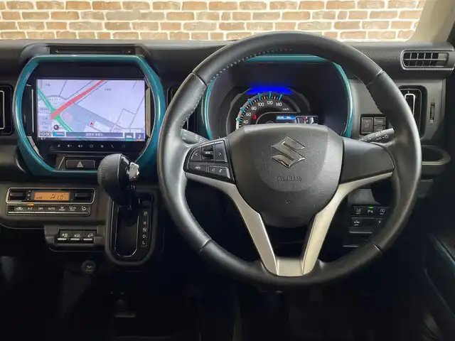 スズキ ハスラー HYBRID X 岩手県 2020(令2)年 4.9万km デニムブルー ガンメタリック 2トーン ４WD/全方位モニター/スズキセーフティサポート/デュアルカメラブレーキサポート/車線逸脱警報/誤発進抑制機能/リヤパーキングセンサー/先行車発進お知らせ機能/標識認識機能/ヒルディセントコントロール/グリップコントロール/シートヒーター/純正ナビ/フルセグTV/LEDヘッドライト/LEDフォグランプ/純正15インチアルミホイール
