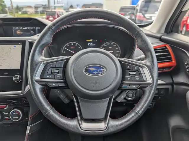 スバル フォレスター ハイブリッド X－ブレイク 福井県 2020(令2)年 7.2万km クリスタルホワイトP 純正8インチSDナビ/４WD/バック・サイド・フロントカメラ/純正１７インチAW/X-MODE/アイサイト/デジタルインナーミラー/前席パワーシート/シートメモリー/ステアリングヒーター/パドルシフト/前方ドライブレコーダー/全車速追従機能付クルーズコントロール/後方コーナーセンサー/ETC/AFS/BSM/オートホールド/本革巻きステアリング/レーンキープアシスト/横滑り防止装置/盗難防止装置/ダブル＋サイドエアバッグ/カーテンエアバッグ/純正フロアマット/スマートキー