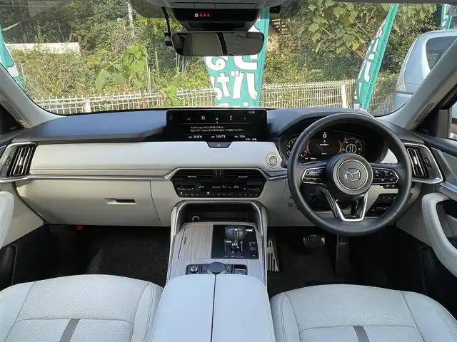 マツダ ＣＸ－６０ 25S エクスクルーシブモード 埼玉県 2023(令5)年 1.5万km プラチナクォーツメタリック 白革シート/シートヒーター＆エアシート/純正12.3型ナビTV/BOSEサウンド/360度カメラ/LEDヘッドライト/クリアランスソナー/パワーバックドア/純正19インチAW/BSM/ワイヤレス充電/プッシュスタート/スマートキー/保証書付整備手帳