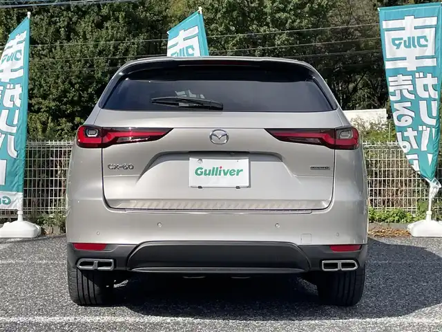 マツダ ＣＸ－６０ 25S エクスクルーシブモード 埼玉県 2023(令5)年 1.5万km プラチナクォーツメタリック 白革シート/シートヒーター＆エアシート/純正12.3型ナビTV/BOSEサウンド/360度カメラ/LEDヘッドライト/クリアランスソナー/パワーバックドア/純正19インチAW/BSM/ワイヤレス充電/プッシュスタート/スマートキー/保証書付整備手帳