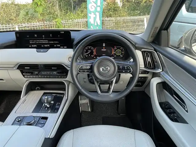 マツダ ＣＸ－６０ 25S エクスクルーシブモード 埼玉県 2023(令5)年 1.5万km プラチナクォーツメタリック 白革シート/シートヒーター＆エアシート/純正12.3型ナビTV/BOSEサウンド/360度カメラ/LEDヘッドライト/クリアランスソナー/パワーバックドア/純正19インチAW/BSM/ワイヤレス充電/プッシュスタート/スマートキー/保証書付整備手帳