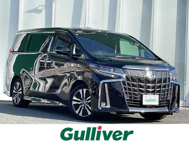 トヨタ アルファード S Cパッケージ 福岡県 2020(令2)年 6.4万km スパークリングブラックパールクリスタルシャイン MOP　JBLナビ/　（AM/FM/CD/DVD/BT/フルセグ/SD/後席HDMI）/MOP　13.3インチリアエンターテイメントシステム/パノラマミックビューモニター/3眼LEDヘッドライト/サンルーフ/BSM/両側パワースライドドア/電動リアゲート/スペアタイヤ/パワーシート（1列目+2列目）/シートヒーター（D席＋N席）/エアシート（D席＋N席）/D席メモリーシート/ヒートステアリング/クルーズコントロール（追従走行有）/電動パーキングブレーキ/ロードサインアシスト/サンシェード/純正ドアバイザー/フォグランプ/コーナーセンサー（前後）/横滑り防止装置/レーンキープアシスト/盗難防止装置/衝突被害軽減システム/オートライト/オートマチックハイビーム/純正マット/純正18インチアルミホイール