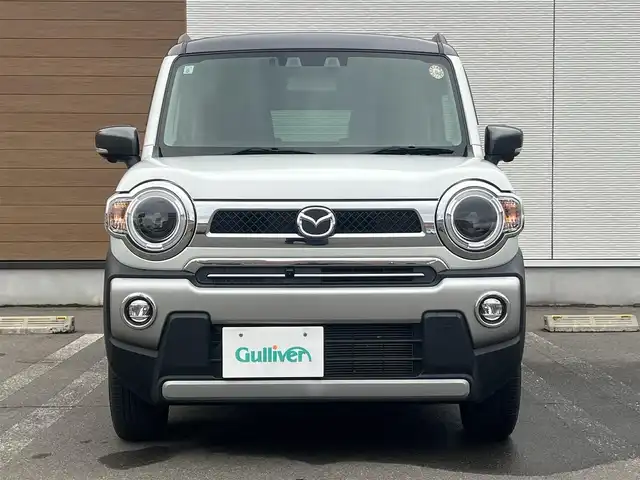 マツダ フレア クロスオーバー ハイブリッドXT スペシャル 秋田県 2021(令3)年 5.4万km パールⅡ ワンオーナー/ターボ/４WD/衝突軽減システム/LEDヘッドライト/純正メモリナビ（DVD/CD/BT/AM/FM/USB）/フルセグ（走行中視聴不可能）/３６０°ビューモニター/マツダ純正１５インチアルミ（夏タイヤ装着）/スマートキー/アイドリングストップ/プッシュスタート/クルーズコントロール追従走行有/オートマチックハイビーム/コーナーセンサー/レーンキープアシスト/ダウンヒルアシストコントロール/ステアリングスイッチ/パドルシフト/前席シートヒーター/ルーフレール/ビルトインETC/純正ドアバイザー/オートライト/オートエアコン/パワーステアリング/パワーウィンドウ/横滑り防止/盗難防止装置/寒冷地仕様/電動格納ウィンカーミラー/保証書/取扱説明書/記録簿/スペアキー×１