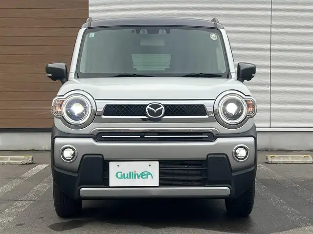 マツダ フレア クロスオーバー ハイブリッドXT スペシャル 秋田県 2021(令3)年 5.4万km パールⅡ ワンオーナー/ターボ/４WD/衝突軽減システム/LEDヘッドライト/純正メモリナビ（DVD/CD/BT/AM/FM/USB）/フルセグ（走行中視聴不可能）/３６０°ビューモニター/マツダ純正１５インチアルミ（夏タイヤ装着）/スマートキー/アイドリングストップ/プッシュスタート/クルーズコントロール追従走行有/オートマチックハイビーム/コーナーセンサー/レーンキープアシスト/ダウンヒルアシストコントロール/ステアリングスイッチ/パドルシフト/前席シートヒーター/ルーフレール/ビルトインETC/純正ドアバイザー/オートライト/オートエアコン/パワーステアリング/パワーウィンドウ/横滑り防止/盗難防止装置/寒冷地仕様/電動格納ウィンカーミラー/保証書/取扱説明書/記録簿/スペアキー×１