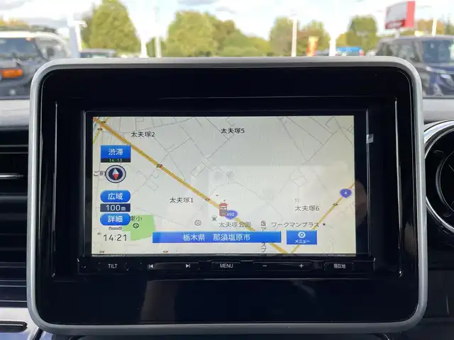 スズキ スペーシア カスタム HYBRID GS 栃木県 2022(令4)年 3.1万km ブルーイッシュブラックパール3 スズキセーフティサポート/社外ナビ/BluetoothAudio/バックカメラ/ETC/パワースライドドア/レーダークルーズコントロール/シートヒーター/LEDヘッドライト/フォグランプ/オートハイビーム/コーナーセンサー/アイドリングストップ/ロールサンシェード/スマートキー×2/AAC/純正14インチAW