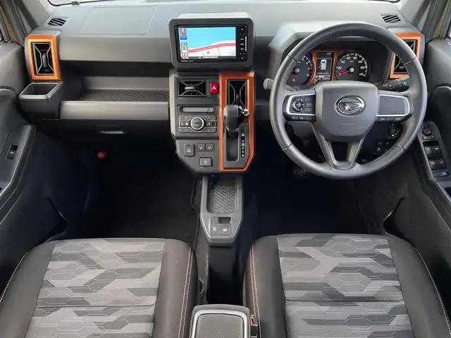 ダイハツ タフト G 島根県 2020(令2)年 4.7万km サンドベージュメタリック 登録時走行距離　46281km/取扱説明書/保証書/社外ナビ（CN-RE06WD)/（Bluetooth/CD/DVD/フルセグテレビ)/バックカメラ/電動パーキング/ガラスルーフ/シートヒーター（DN席）/純正フロアマット/ルーフレール/横滑り防止装置/コーナーセンサー/衝突軽減ブレーキ/ETC/純正アルミ１５インチ