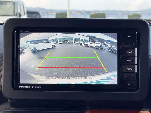 ダイハツ タフト G 島根県 2020(令2)年 4.7万km サンドベージュメタリック 登録時走行距離　46281km/取扱説明書/保証書/社外ナビ（CN-RE06WD)/（Bluetooth/CD/DVD/フルセグテレビ)/バックカメラ/電動パーキング/ガラスルーフ/シートヒーター（DN席）/純正フロアマット/ルーフレール/横滑り防止装置/コーナーセンサー/衝突軽減ブレーキ/ETC/純正アルミ１５インチ