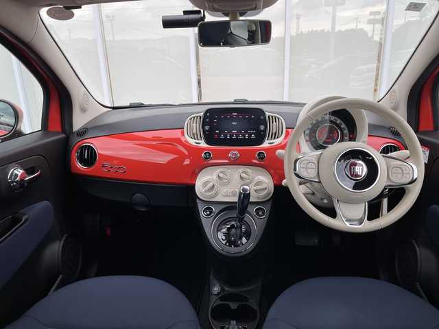 フィアット ５００ 1．2 カルト 福岡県 2022(令4)年 4.3万km ビタミニックオレンジ 純正オーディオ/（Bカメラ/TV/Bluetooth/AM/FM/USB）/純正前後ドライブレコーダー/純正フロアマット/ステアリングスイッチ/フォグランプ/パドルシフト