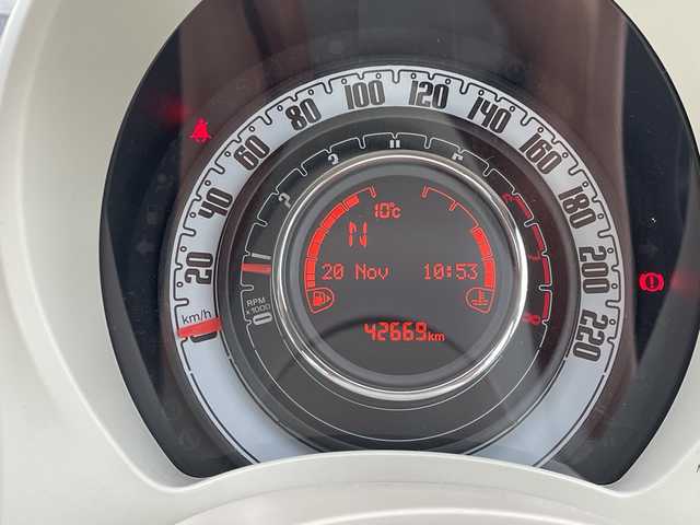 フィアット ５００ 1．2 カルト 福岡県 2022(令4)年 4.3万km ビタミニックオレンジ 純正オーディオ/（Bカメラ/TV/Bluetooth/AM/FM/USB）/純正前後ドライブレコーダー/純正フロアマット/ステアリングスイッチ/フォグランプ/パドルシフト