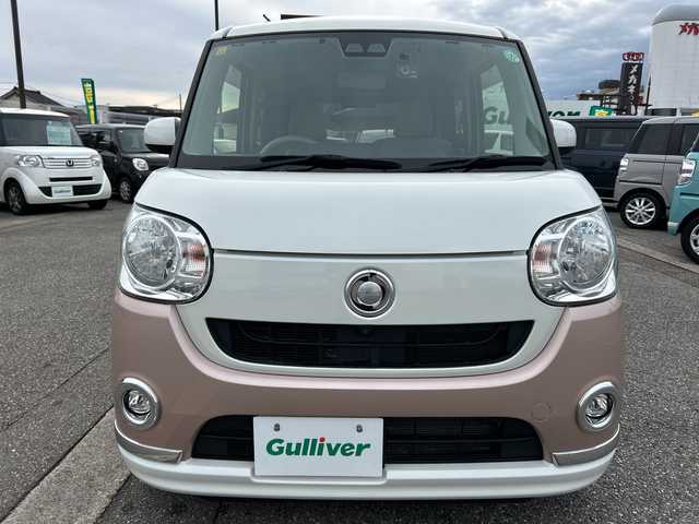 ダイハツ ムーヴ キャンバス X メイクアップ リミテッド SAⅢ 富山県 2018(平30)年 8万km パールホワイトⅢ/ライトローズマイカメタリックⅡ 2トーン ワンオーナー/全周囲カメラ/両側パワースライドドア/スマートキー×２/社外メモリーナビ(AVN-R8W)/DVD/BT/MSV/フルセグTV/TVキャンセラー/ETC/プッシュスタート/フォグランプ/衝突安全ブレーキ/オートハイビーム/レーンキープ/横滑り防止装置/ドラレコ(SL317DVR)/オートリトラミラー/純正フロアマット/電格ミラー/ヘッドライトレベライザー/アイドリングストップ/ステアリングスイッチ/保証書・取説・ナビ取説