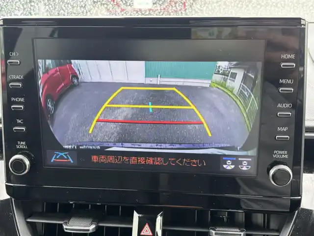 トヨタ カローラツーリング ハイブリッド ダブルバイビー 福岡県 2019(令1)年 3.7万km ブラックマイカ 横滑り防止機能/レーンキープアシスト/衝突被害軽減システム/バックカメラ/パーキングアシスト/追従クルーズコントロール/ディスプレイオーディオ/Bluetooth/Miracast/フルセグTV/USB接続4個/ビルトインETC/純正フロアマット/純正AW/シートシーター/ステアリングヒーター/１２Vソケット/LEDライト/モード切替