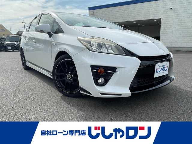 トヨタ プリウス S ツーリングセレ G’s 和歌山県 2012(平24)年 11万km ホワイトパールクリスタルシャイン (株)IDOMが運営する【じしゃロン和歌山店】の自社ローン専用車両になります。こちらは現金またはオートローンご利用時の価格です。自社ローンご希望の方は別途その旨お申付け下さい/ワンオーナー/純正SDナビ/（AM/FM/BT/CD/DVD/SD)/バックカメラ/ETC/HIDヘッドライト/フォグランプ/ウィンカードアミラー/フルセグテレビ