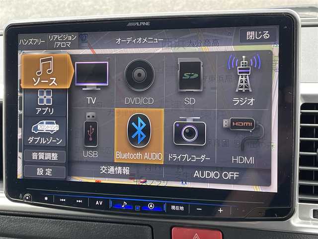 トヨタ ハイエース ファインテックツアラー 大分県 2021(令3)年 3.7万km ホワイトパールクリスタルシャイン ALPINE11インチフローティングナビ XF11NX/【フルセグ/DVD/BTオーディオ/HDMI/USB】/全方位カメラ/ナビ連動前後2カメラドライブレコーダー/ALPINE後席フリップダウンモニター/ダブルゾーン/両側パワースライドドア/純正15インチアルミホイール/デジタルインナーミラー/ブラックレザー調シートカバー/4脚オットマン(2.3列目)/プリクラッシュセーフティシステム/クリアランスソナー/ETC/AC100V電源/レーンアシスト/LEDルームランプ/LEDヘッドライト/LEDフォグランプ/オートライト/オートマチックハイビーム/チルトステアリング/USBソケット/横滑り防止装置/エンジンプッシュスタート/ドアバイザー/フロアマット/電動格納ミラー/Wエアバック/ABS/スマートキー×2/保証書/車両取説/ナビ取説
