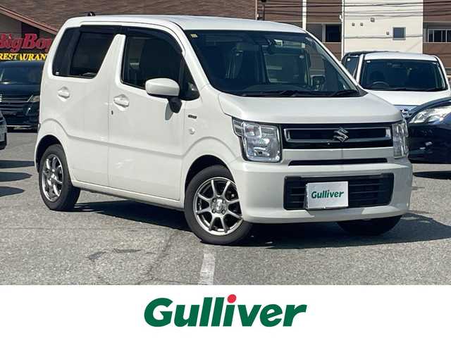 スズキ ワゴンＲ HYBRID FX 兵庫県 2020(令2)年 10.5万km ピュアホワイトP 後方コーナーセンサー/社外カーオーディオ/衝突被害軽減システム/レーンキープアシスト/横滑り防止装置/盗難防止装置/アイドリングストップ/スマートキー/ダブルエアバッグ/保証書・取説/社外AW(155/65/14)