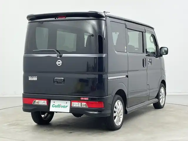 日産 ＮＶ１００クリッパー リオ E 新潟県 2016(平28)年 9万km ブルーイッシュブラック 4WD/純正ディーラーＯＰナビ（MM316D-A）/フルセグＴＶ/SD/DVD再生機能/USB接続/Bluetooth/ETC/シートヒーター/片側パワースライドドア/プッシュスタート/オートライト/革調シートカバー/純正アルミホイール/ステアリングスイッチ/純正フロアマット