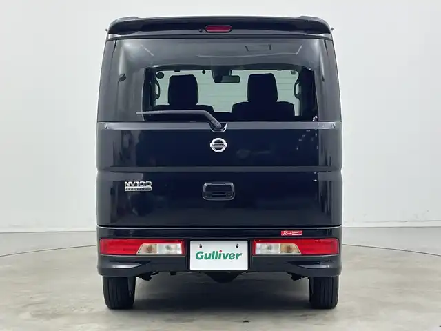 日産 ＮＶ１００クリッパー リオ E 新潟県 2016(平28)年 9万km ブルーイッシュブラック 4WD/純正ディーラーＯＰナビ（MM316D-A）/フルセグＴＶ/SD/DVD再生機能/USB接続/Bluetooth/ETC/シートヒーター/片側パワースライドドア/プッシュスタート/オートライト/革調シートカバー/純正アルミホイール/ステアリングスイッチ/純正フロアマット