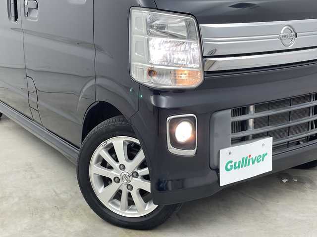 日産 ＮＶ１００クリッパー リオ E 新潟県 2016(平28)年 9万km ブルーイッシュブラック 4WD/純正ディーラーＯＰナビ（MM316D-A）/フルセグＴＶ/SD/DVD再生機能/USB接続/Bluetooth/ETC/シートヒーター/片側パワースライドドア/プッシュスタート/オートライト/革調シートカバー/純正アルミホイール/ステアリングスイッチ/純正フロアマット