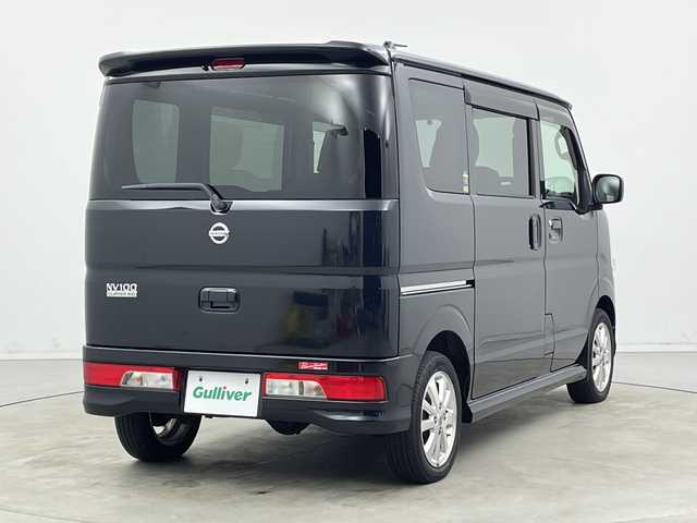 日産 ＮＶ１００クリッパー リオ E 新潟県 2016(平28)年 9万km ブルーイッシュブラック 4WD/純正ディーラーＯＰナビ（MM316D-A）/フルセグＴＶ/SD/DVD再生機能/USB接続/Bluetooth/ETC/シートヒーター/片側パワースライドドア/プッシュスタート/オートライト/革調シートカバー/純正アルミホイール/ステアリングスイッチ/純正フロアマット