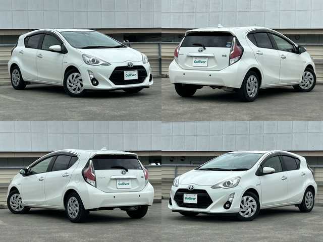 トヨタ アクア S 静岡県 2016(平28)年 4.6万km ライムホワイトパールクリスタルシャイン トヨタセーフティセンス/純正ＳＤナビ/ＢＴオーディオ/ドラレコ/ビルトインＥＴＣ/ＬＤＡ/オートハイビーム/ＬＥＤヘッドライト/フォグライト/プリクラッシュ/シートカバー/純正フロアマット