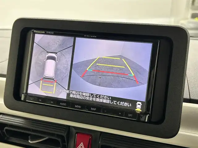 ダイハツ ムーヴ キャンバス ストライプス G 群馬県 2024(令6)年 0.1万km シャイニングホワイトパール/ファインミントメタリック 社外７型ナビ　全方位カメラ　衝突軽減　両側パワスラ　コーナーセンサー　シートヒーター　Ｂｌｕｅｔｏｏｔｈ　フルセグ　ＬＥＤ　オートライト　ステアリングスイッチ　プッシュスタート　スマートキー　禁煙車
