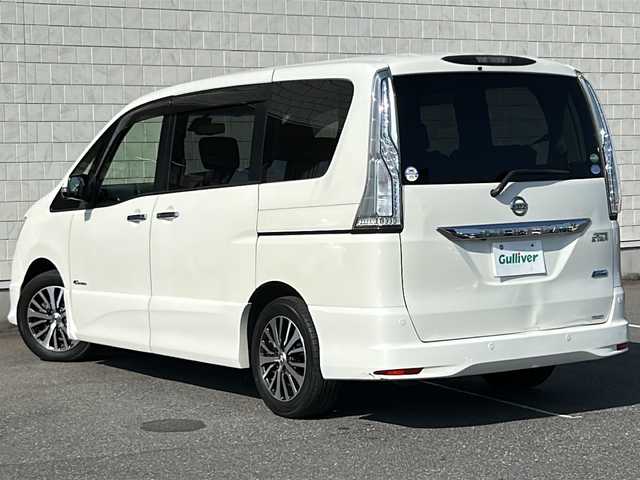 日産 セレナ HWS S HV Vセレ +Sefty 茨城県 2014(平26)年 4.9万km ブリリアントホワイトパール 純正メモリナビ【MM415D-L】/(地デジTV・CD・DVD・BT・ラジオ再生)/両側パワースライドドア/後席フリップダウンモニター/衝突軽減ブレーキ/アラウンドビューモニター/ドライブレコーダー/ETC/オートライト/HIDヘッドライト/純正16inアルミホイール/フロアマット/スマートキー